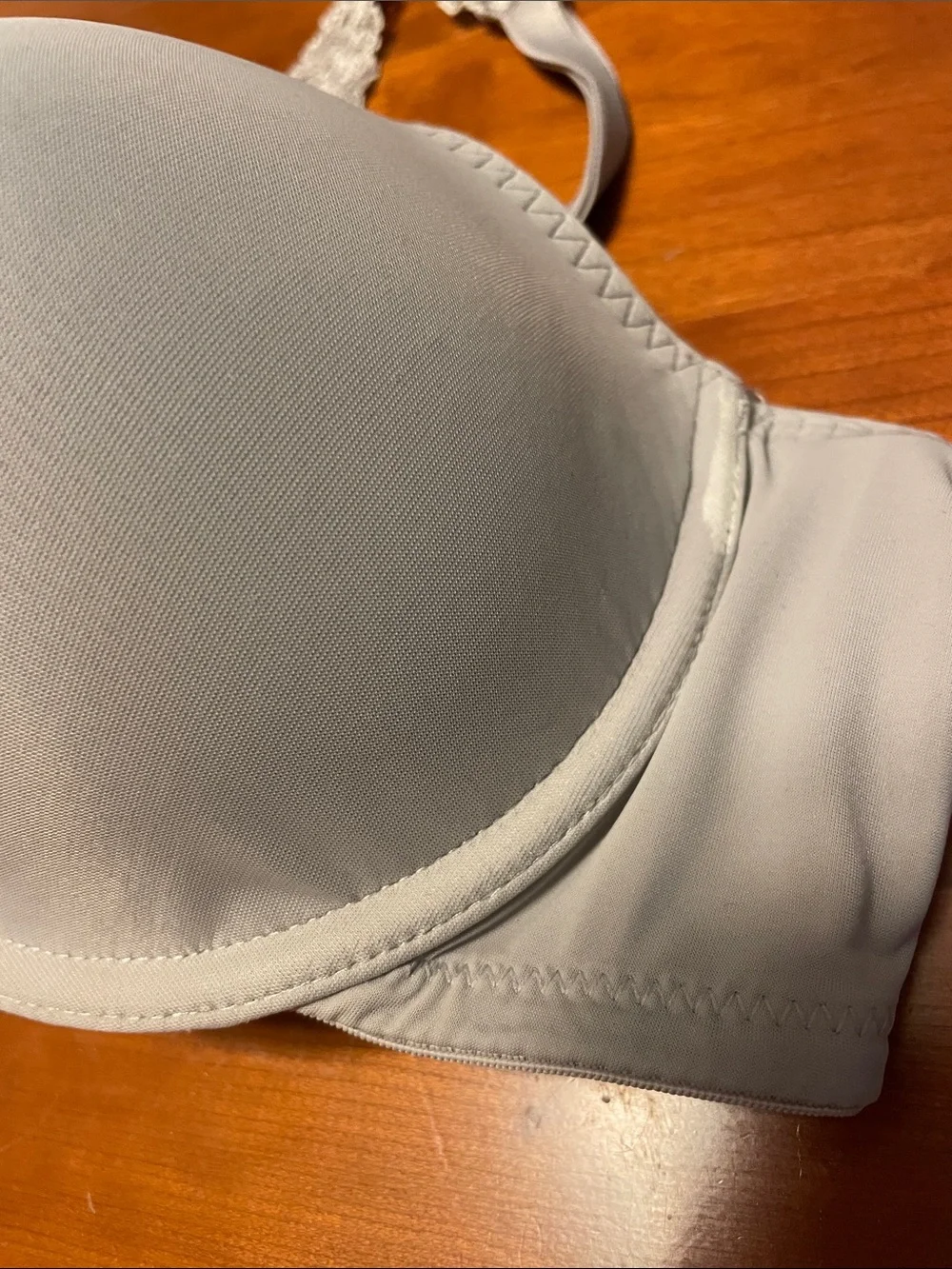 Natori Light Gray Lace-Accent T-Shirt Bra